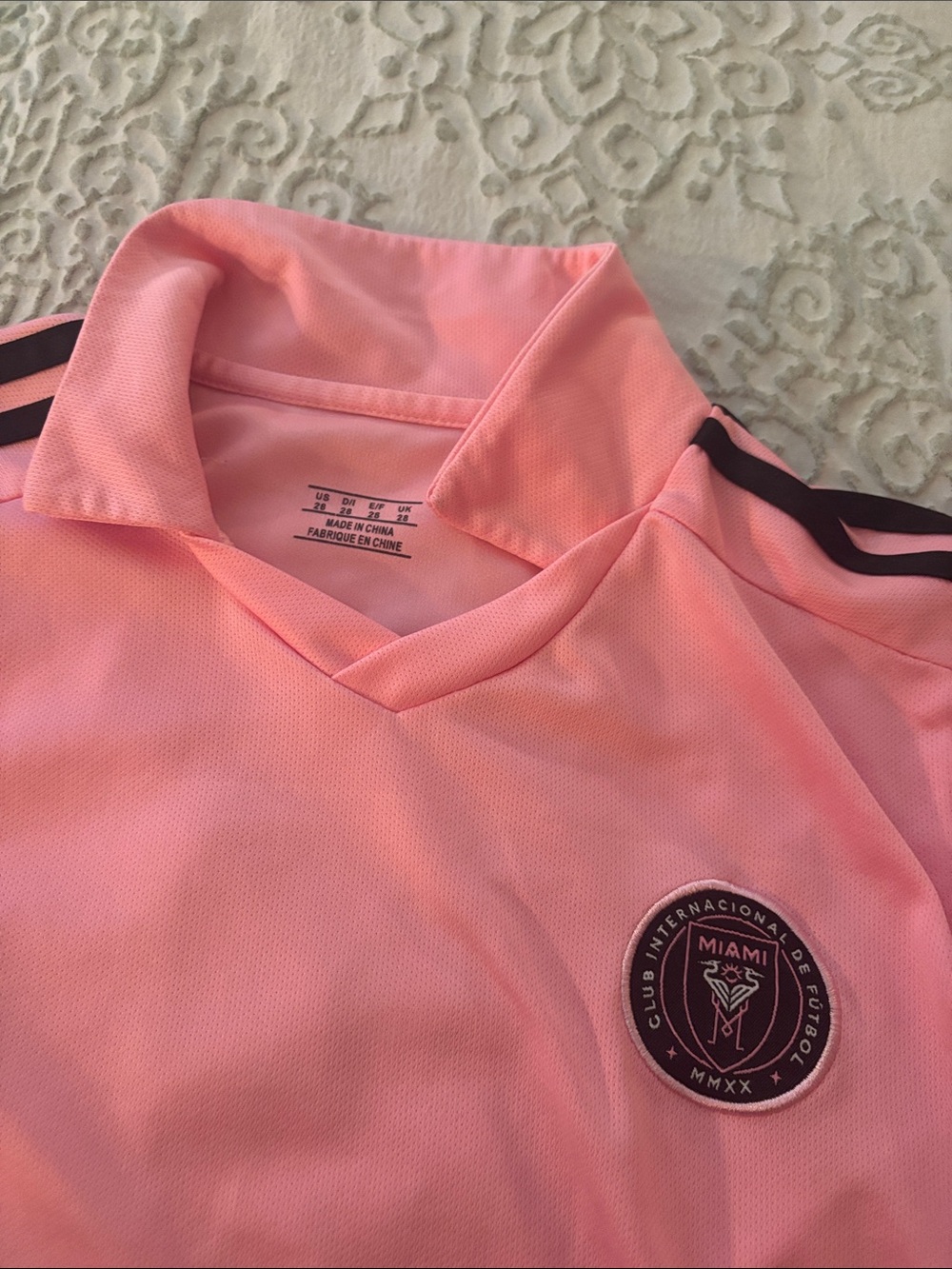Messi, club Miami, Pink Athletic Short Set with Logo girls age 10-12 - Picture 4 of 6